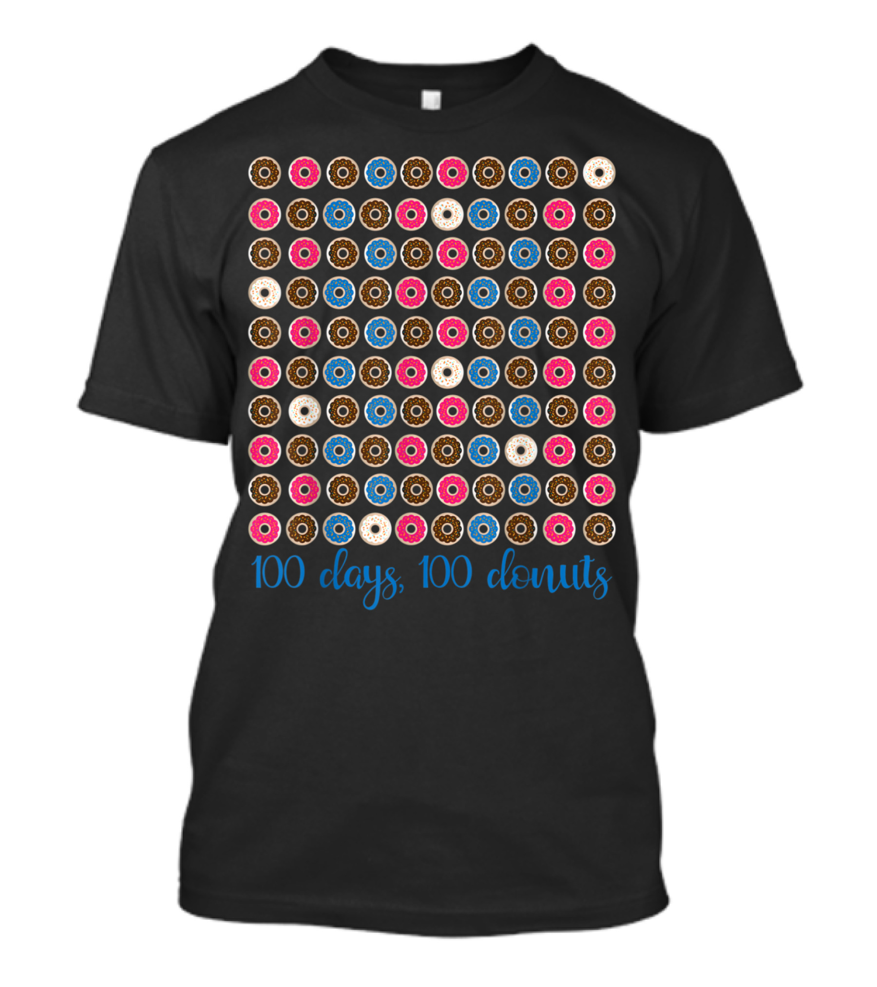 100 Days 100 Donuts 100th Day Of School T-Shirt