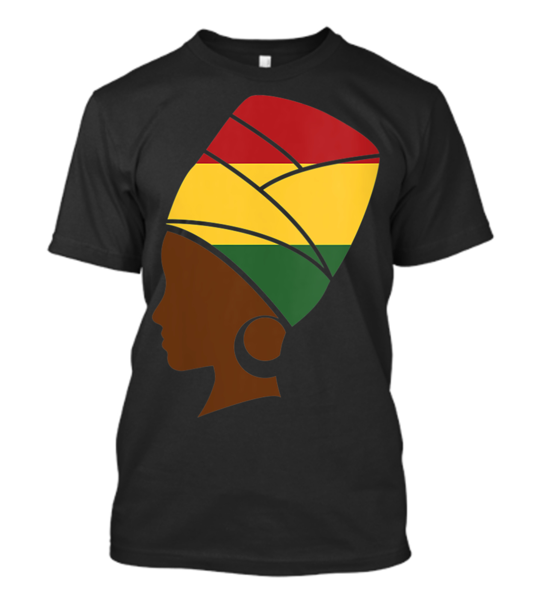 Wo Proud Reggae Woman Jamaican Pride Rasta Colors T-Shirt