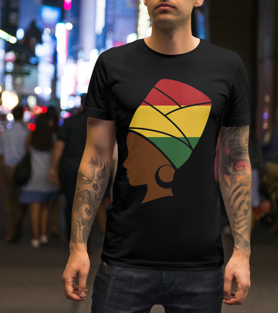 Wo Proud Reggae Woman Jamaican Pride Rasta Colors T-Shirt