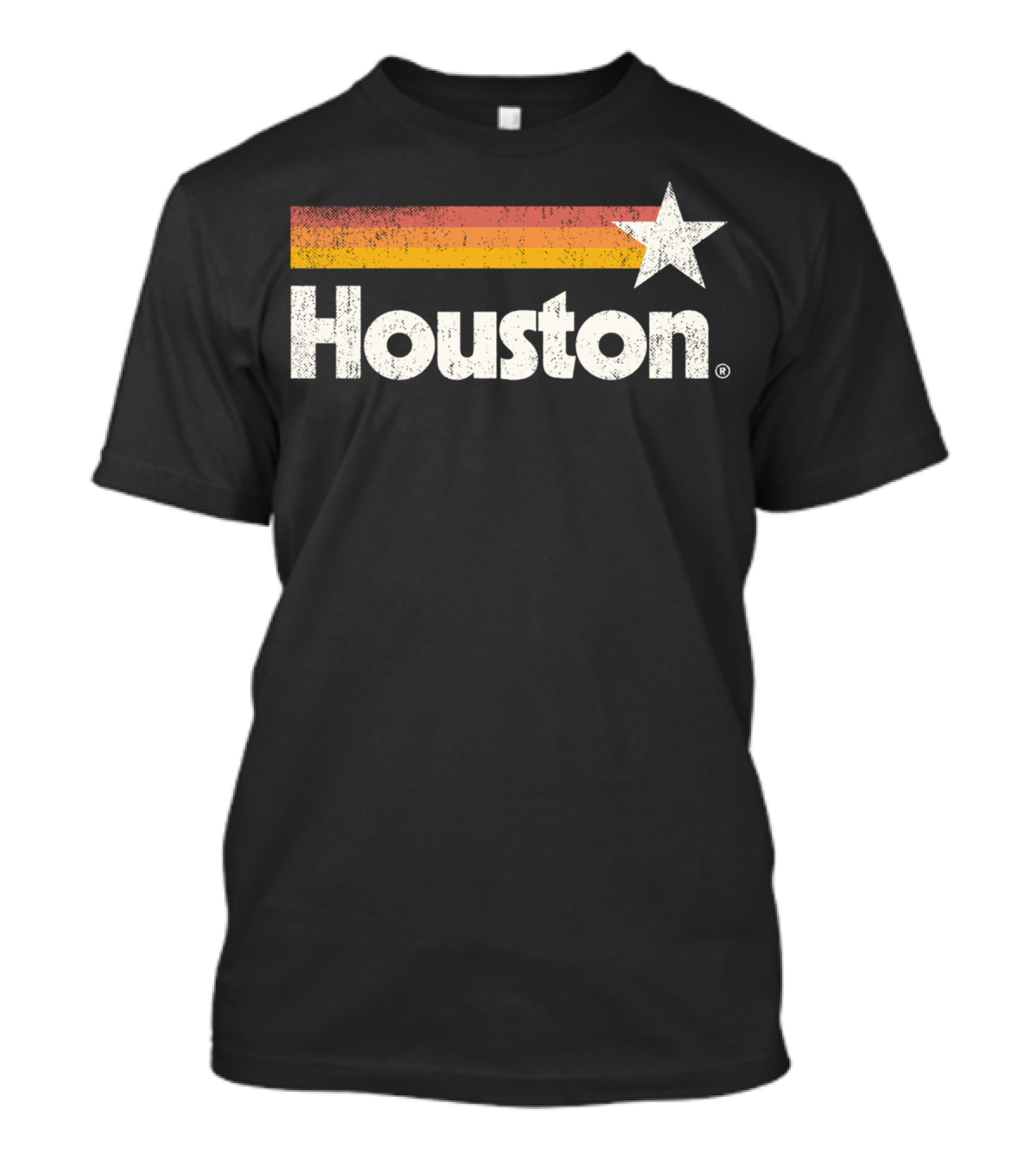 Vintage Houston Texas Strong Stripes Star Retro T-Shirt