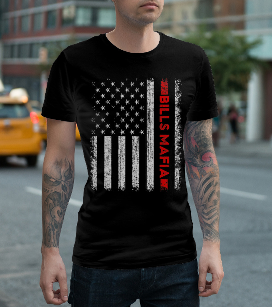 Patriotic American Flag Bills Mafia Buffalo T-Shirt