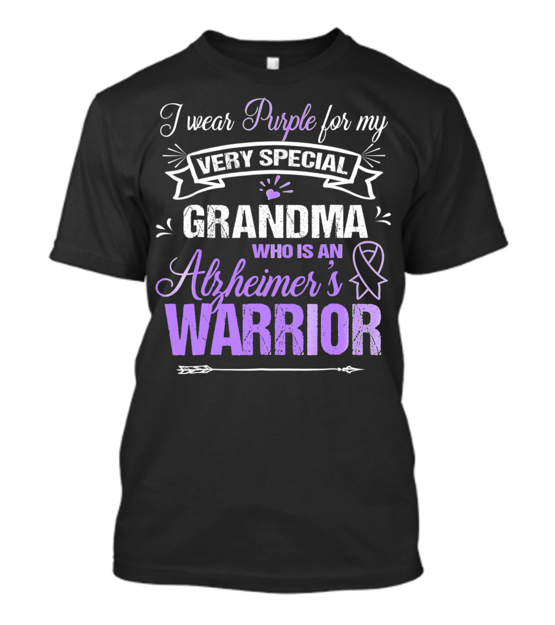 I Wear Purple For My Very Special Grandma Who Is An Alzheimers Warrior T-Shirt