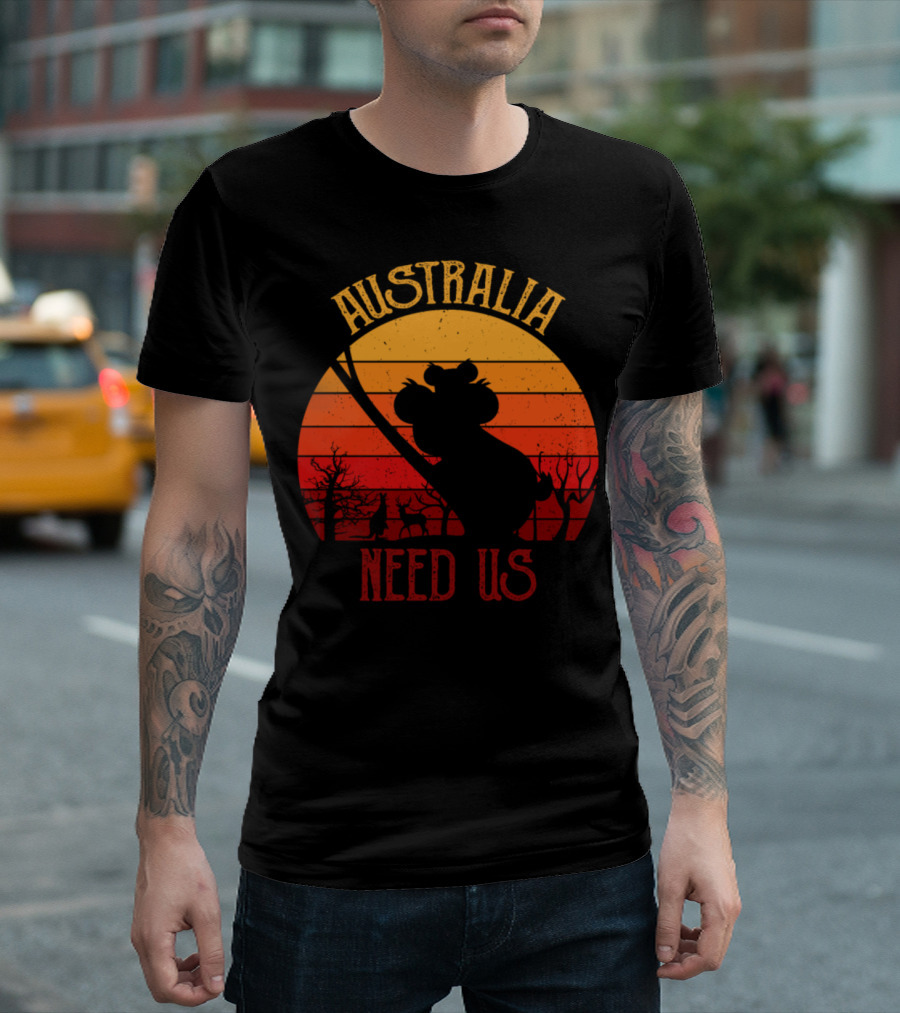 Vintage Koala Sunset Australia Need Us T-Shirt