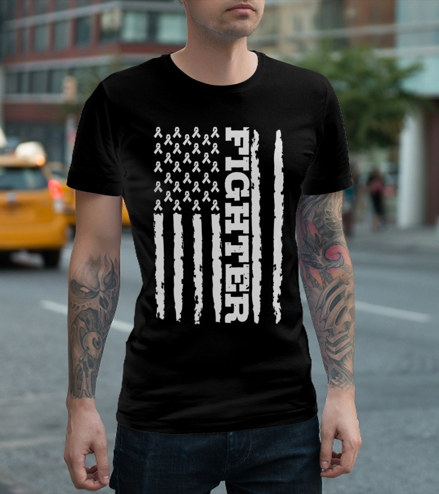 Fragile X Syndrome Awareness Fighter Ribbon Flag T-Shirt