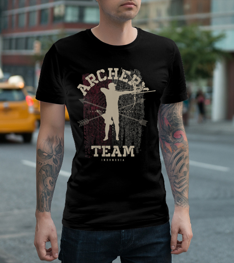 Archery Team Indonesia Flag T-Shirt