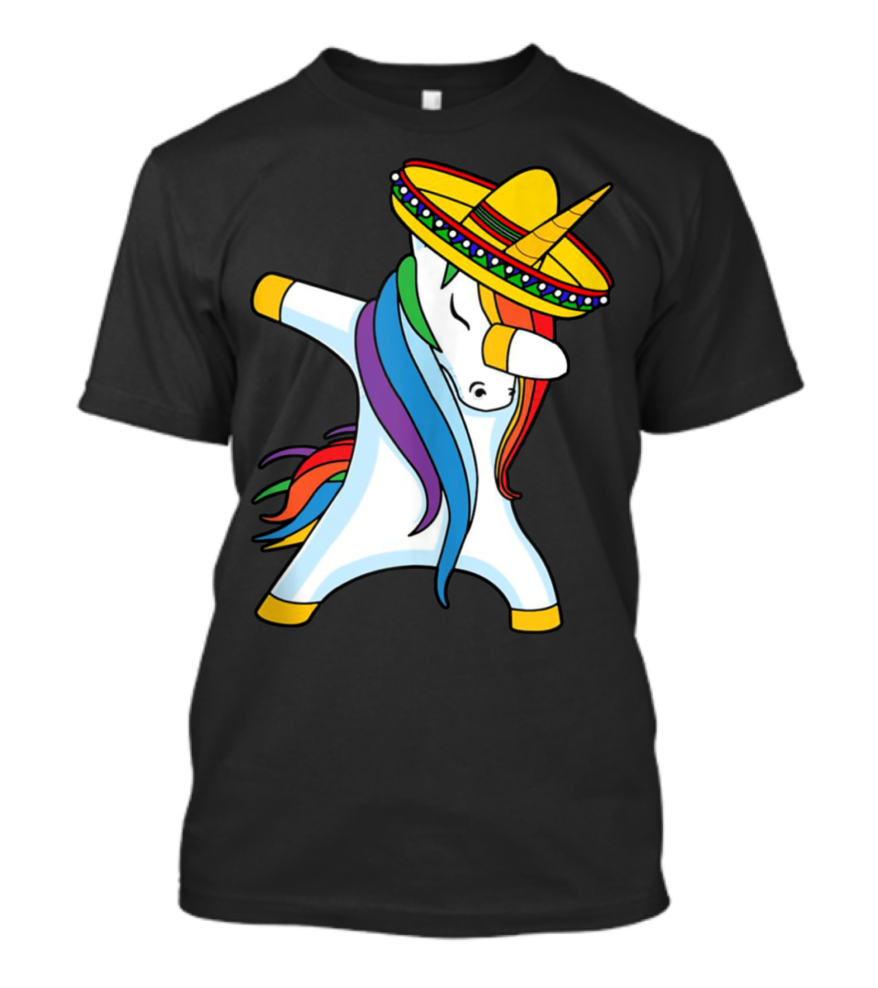 Dabbing Mexican Unicorn Sombrero Cinco De Mayo T-Shirt