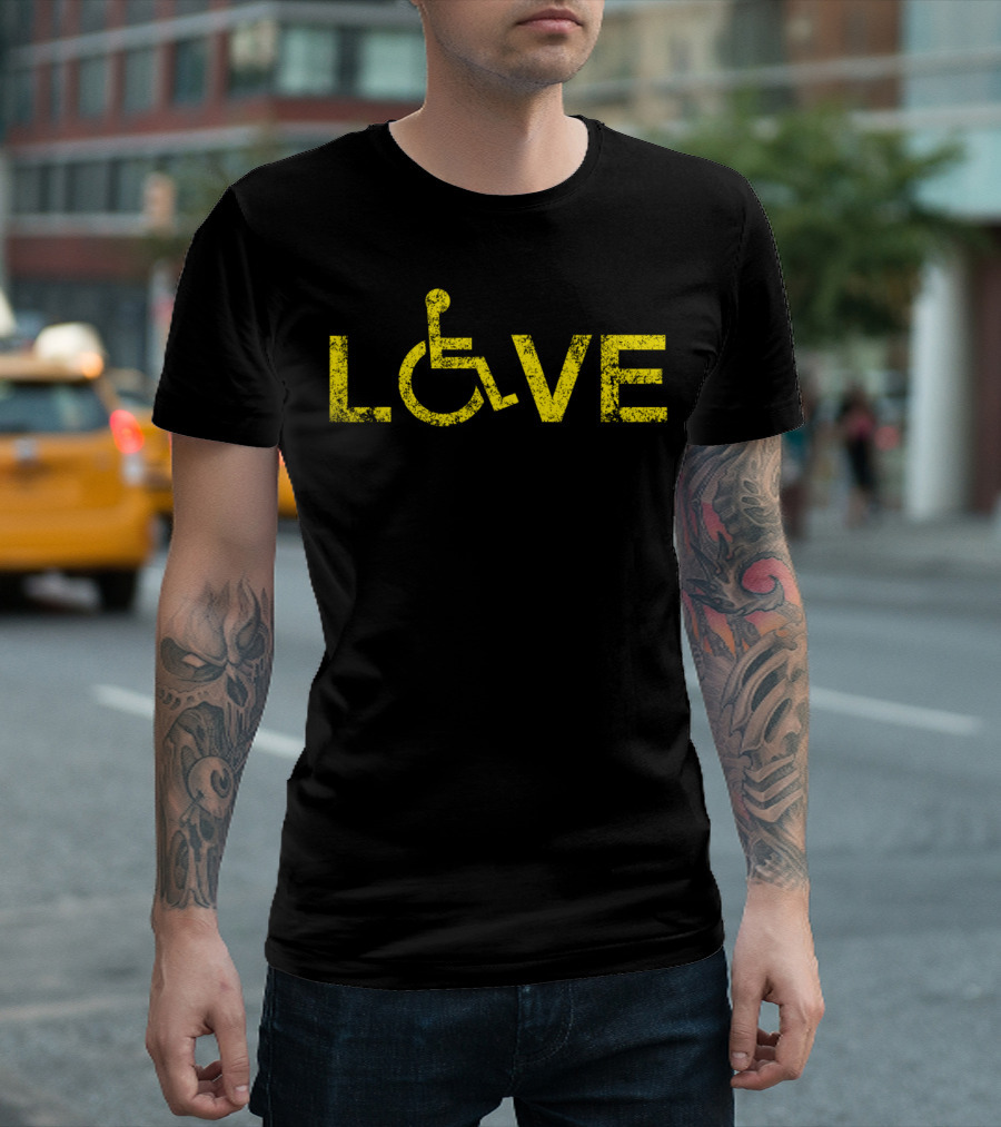 LOVE Wheelchair Disability Inclusiveness T-Shirt