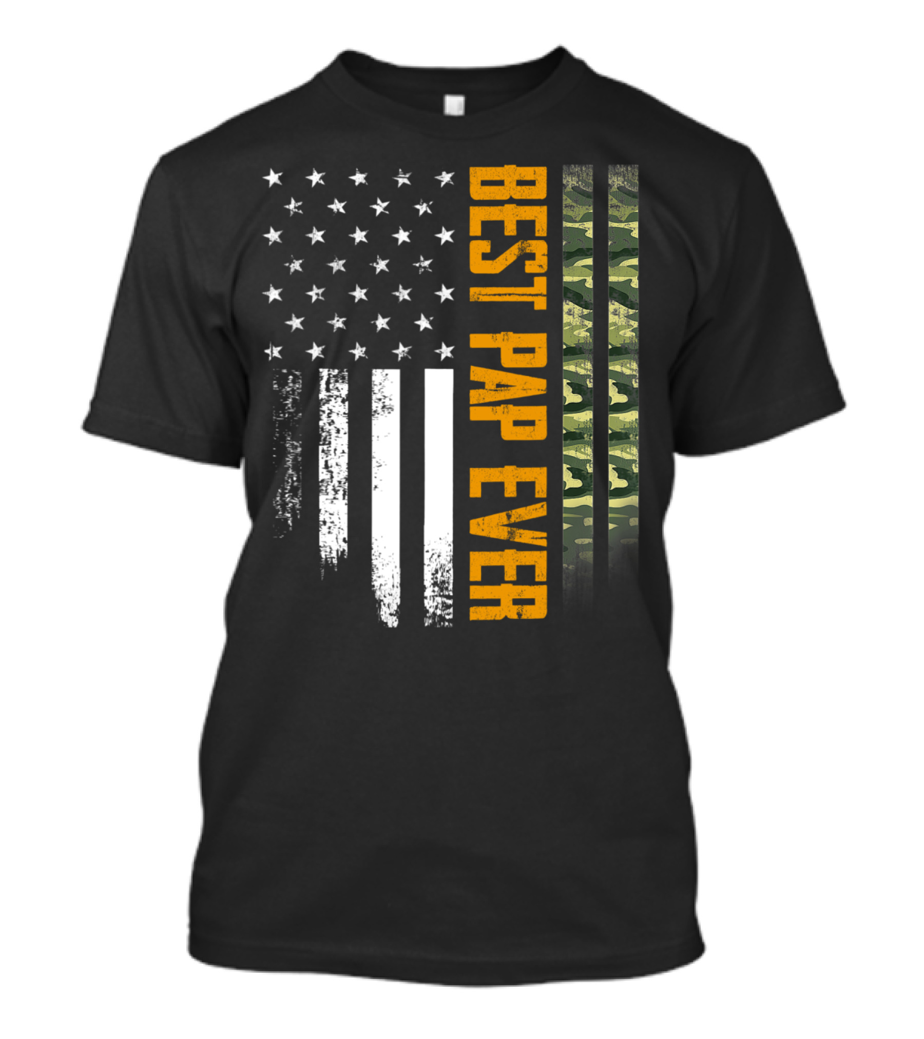 Best Pap Ever American Camo USA Flag T-Shirt