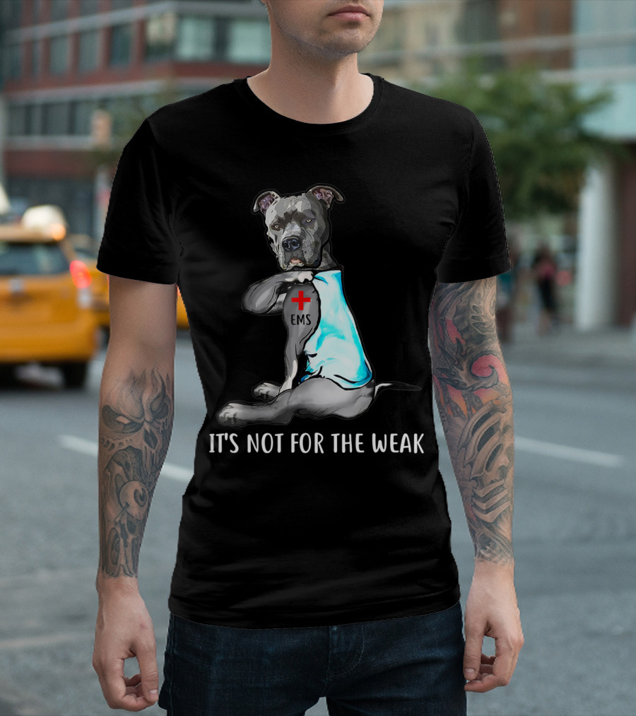 EMS Costumes It's Not For The Weak Pitbull with Medical Cross T-Shirt