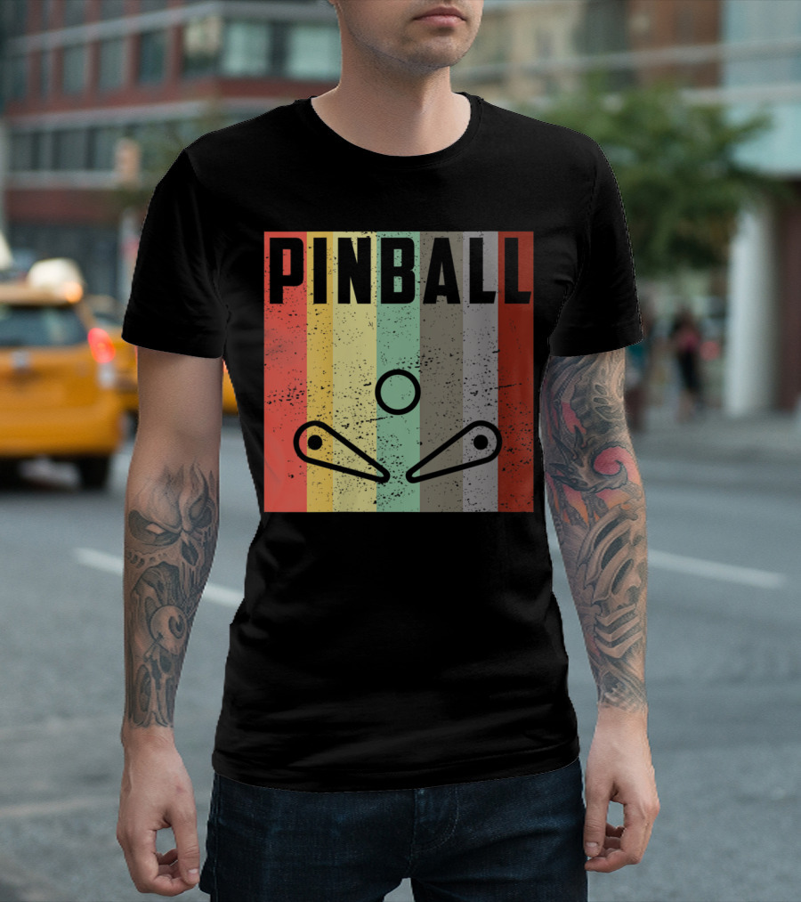 Retro Pinball Flipper Arcade Gaming T-Shirt