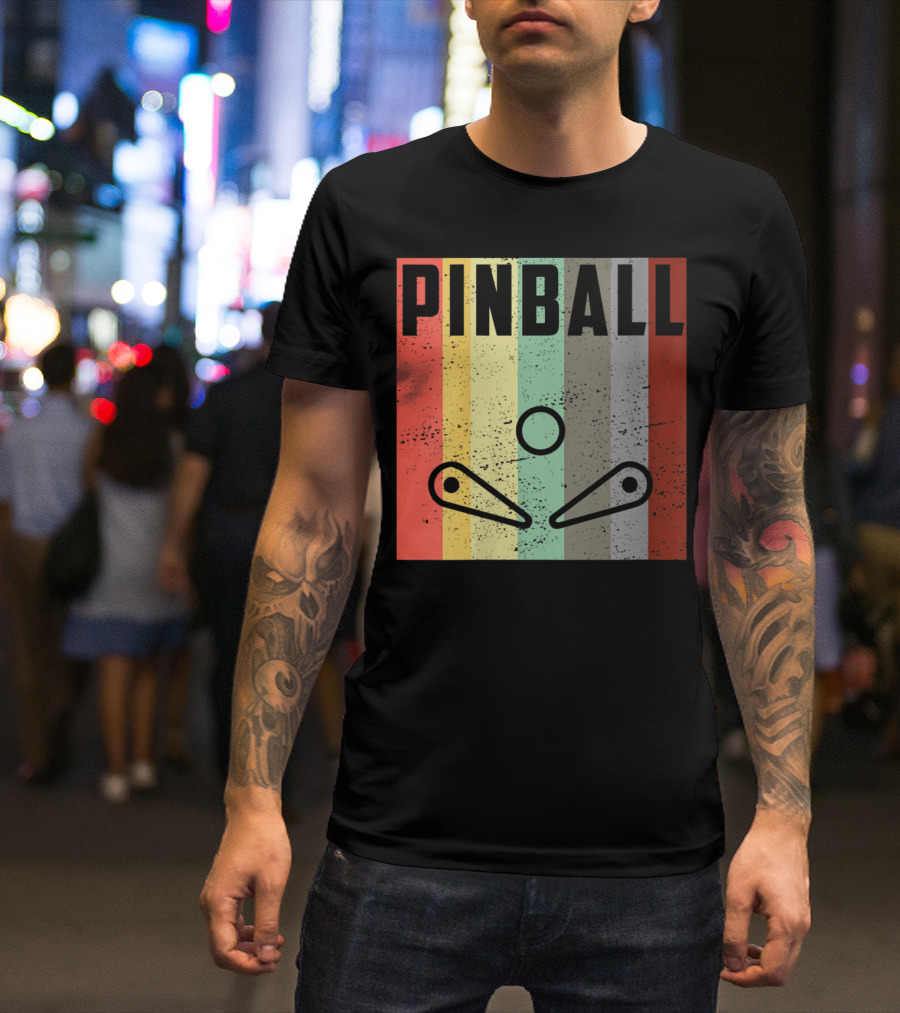Retro Pinball Flipper Arcade Gaming T-Shirt