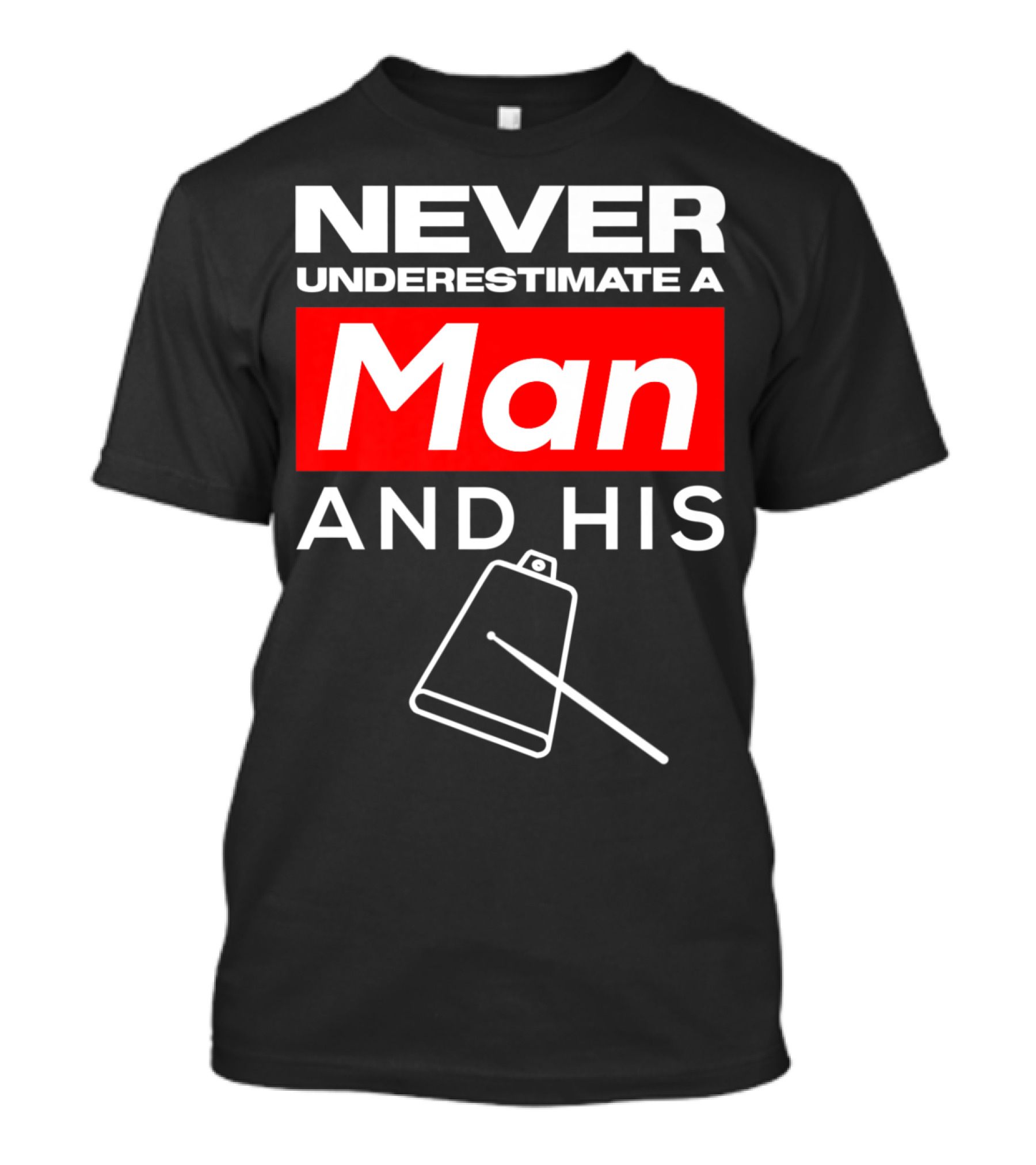 Never Underestimate A Man And His Cow Bell T-Shirt