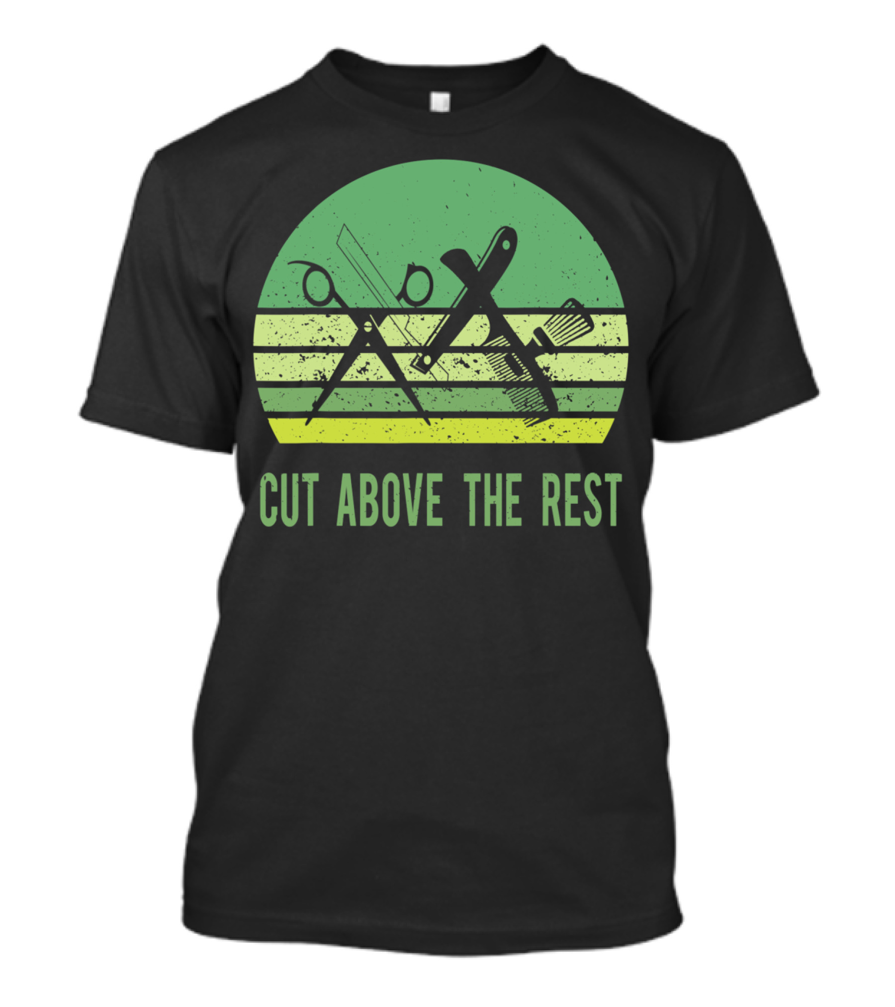 Cut Above The Rest Barber Hairdressers Scissors Comb Vintage T-Shirt