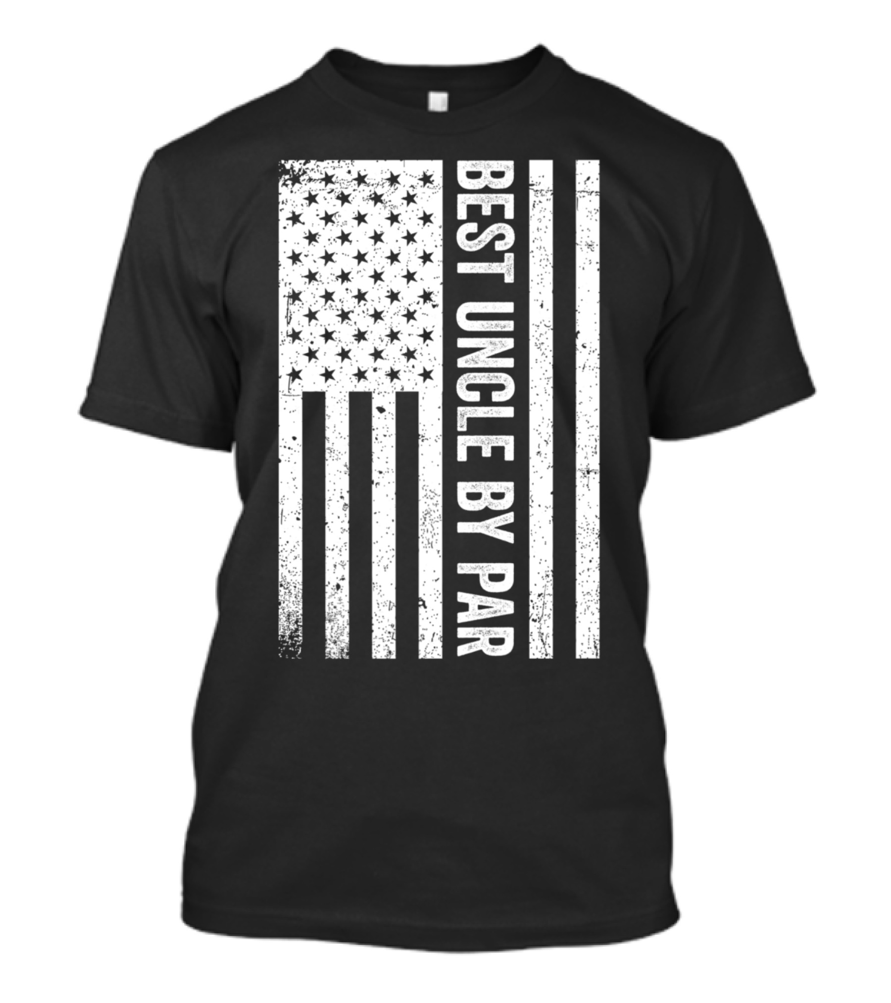 BEST UNCLE BY PAR VINTAGE RETRO GOLF FATHER'S AMERICAN FLAG T-Shirt