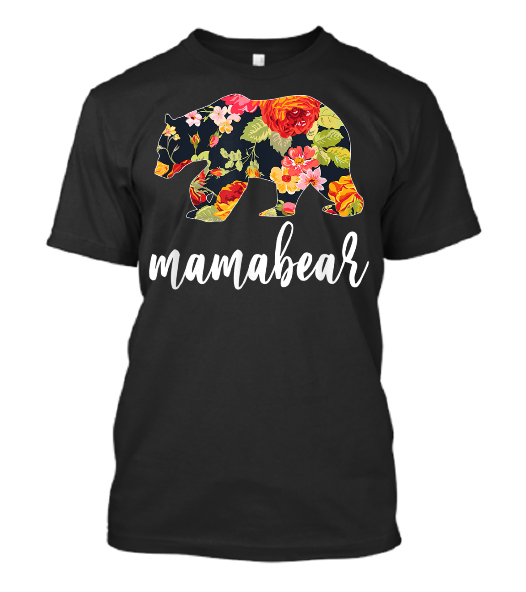 Mamabear Floral Pattern Bear мамабear T-Shirt