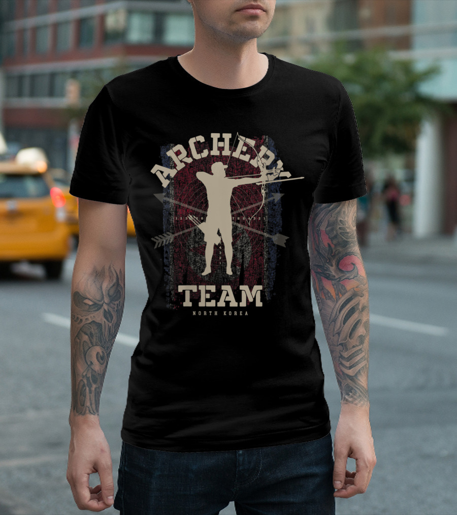 North Korea Archery Team Sports North Korean Target T-Shirt