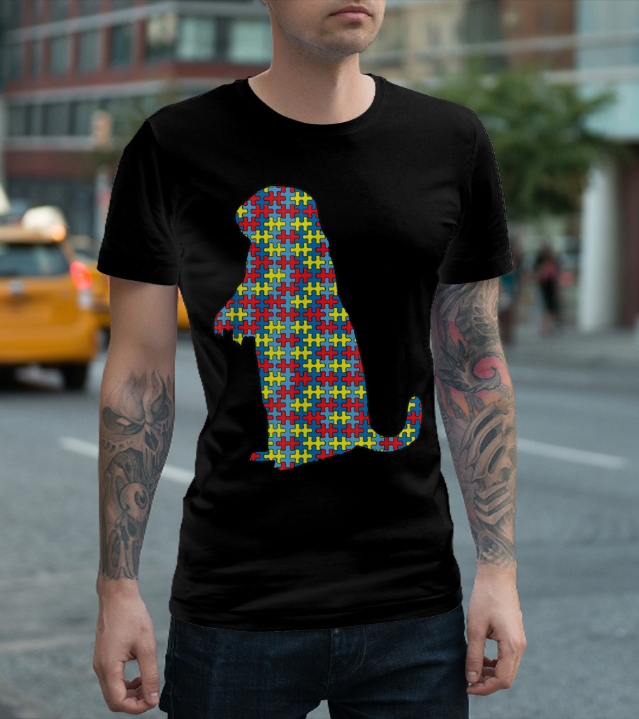 Prairie Dog Puzzle Pattern Autism Awareness Kids Rodent T-Shirt