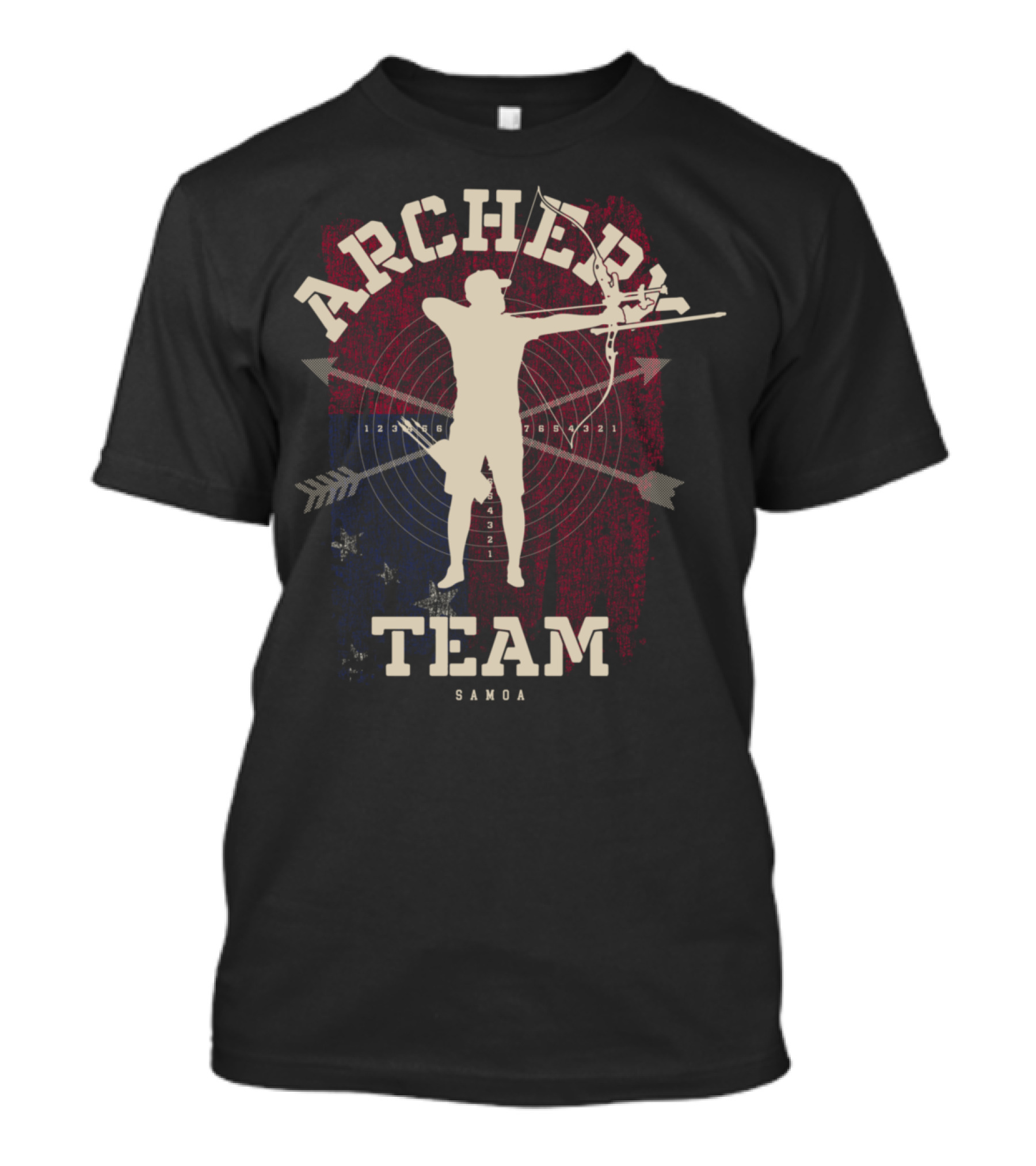Samoa Archery Team Bow And Samoan Flag Aim T-Shirt