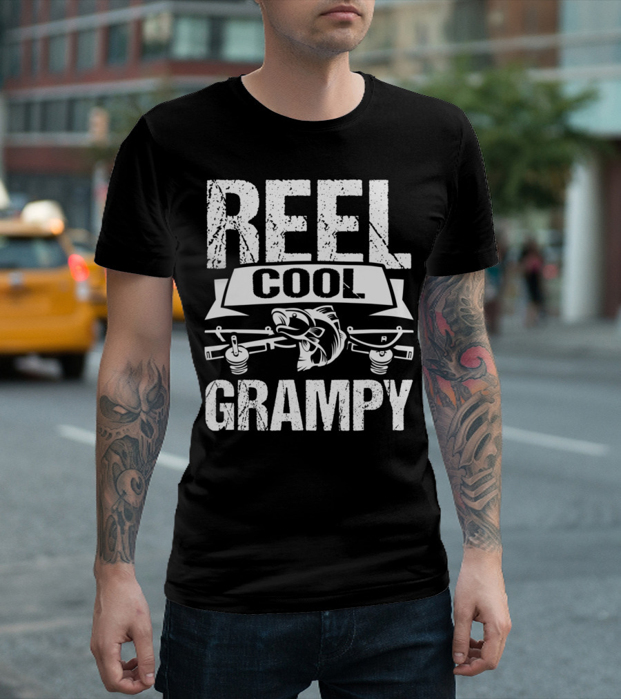 Reel Cool Grampy Fishing Rod Fish Theme From Daughter T-Shirt