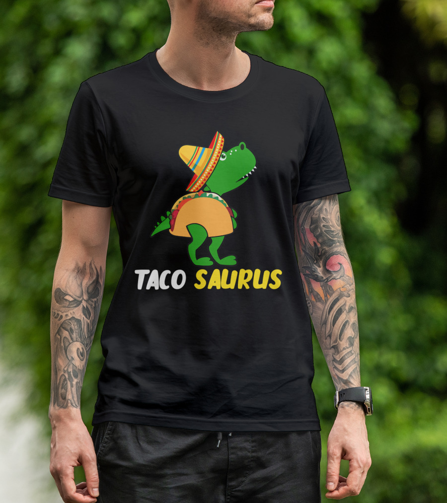 Tacosaurus Cinco De Mayo Sombrero Trex Taco Saurus T-Shirt