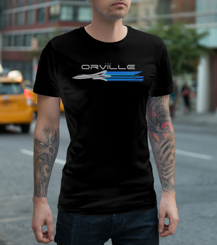 The Orville Ship with Blue Streaks T-Shirt