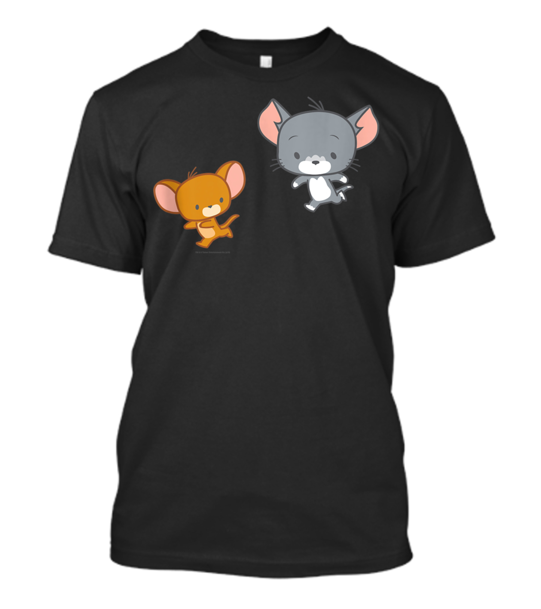 Tom And Jerry Chibi Tom Chasing Jerry Cute Cartoon Characters T-Shirt