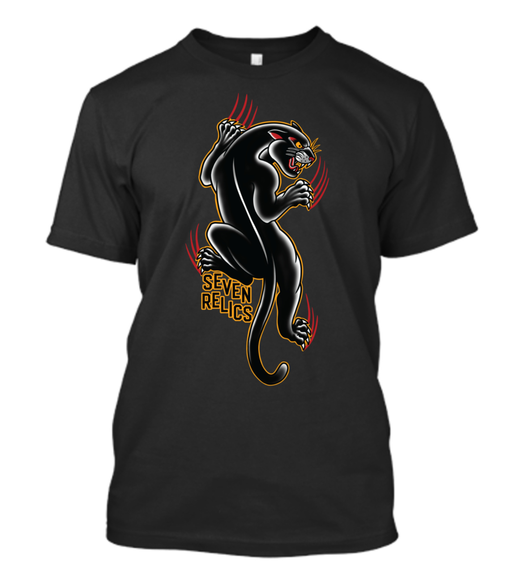 Traditional Panther Seven Relics Tattoo T-Shirt