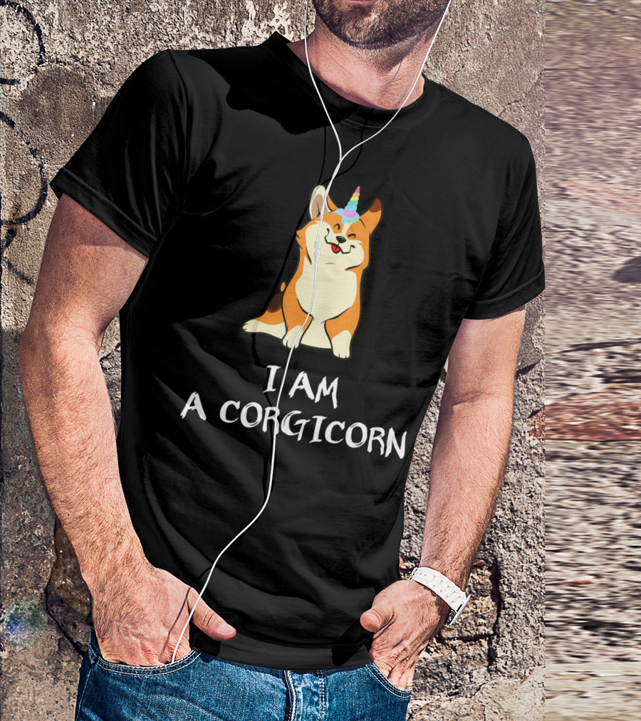 Unicorn Corgi I Am A Corgicorn Dog Family T-Shirt