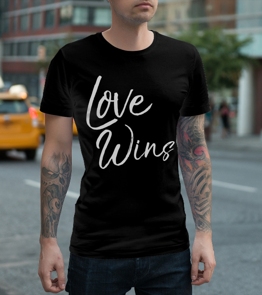 Love Wins Cute Christian Faith Equality T-Shirt