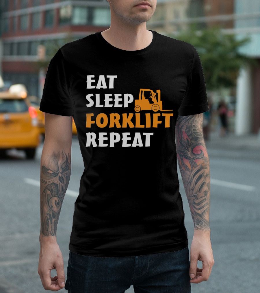 Eat Sleep Forklift Repeat Iconic Forklift Operator Cycle T-Shirt