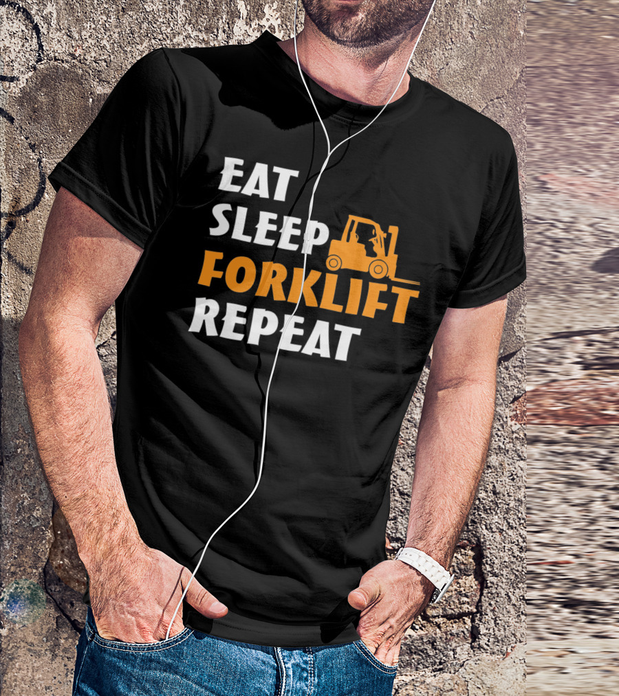 Eat Sleep Forklift Repeat Iconic Forklift Operator Cycle T-Shirt