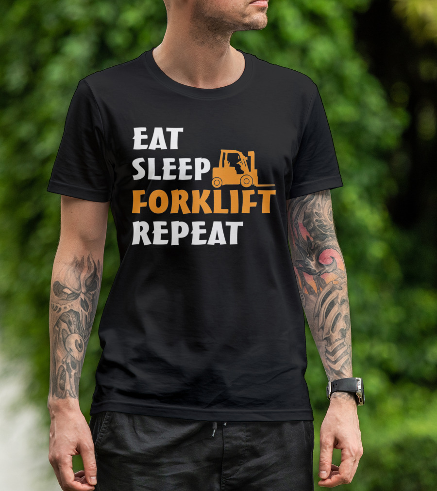 Eat Sleep Forklift Repeat Iconic Forklift Operator Cycle T-Shirt