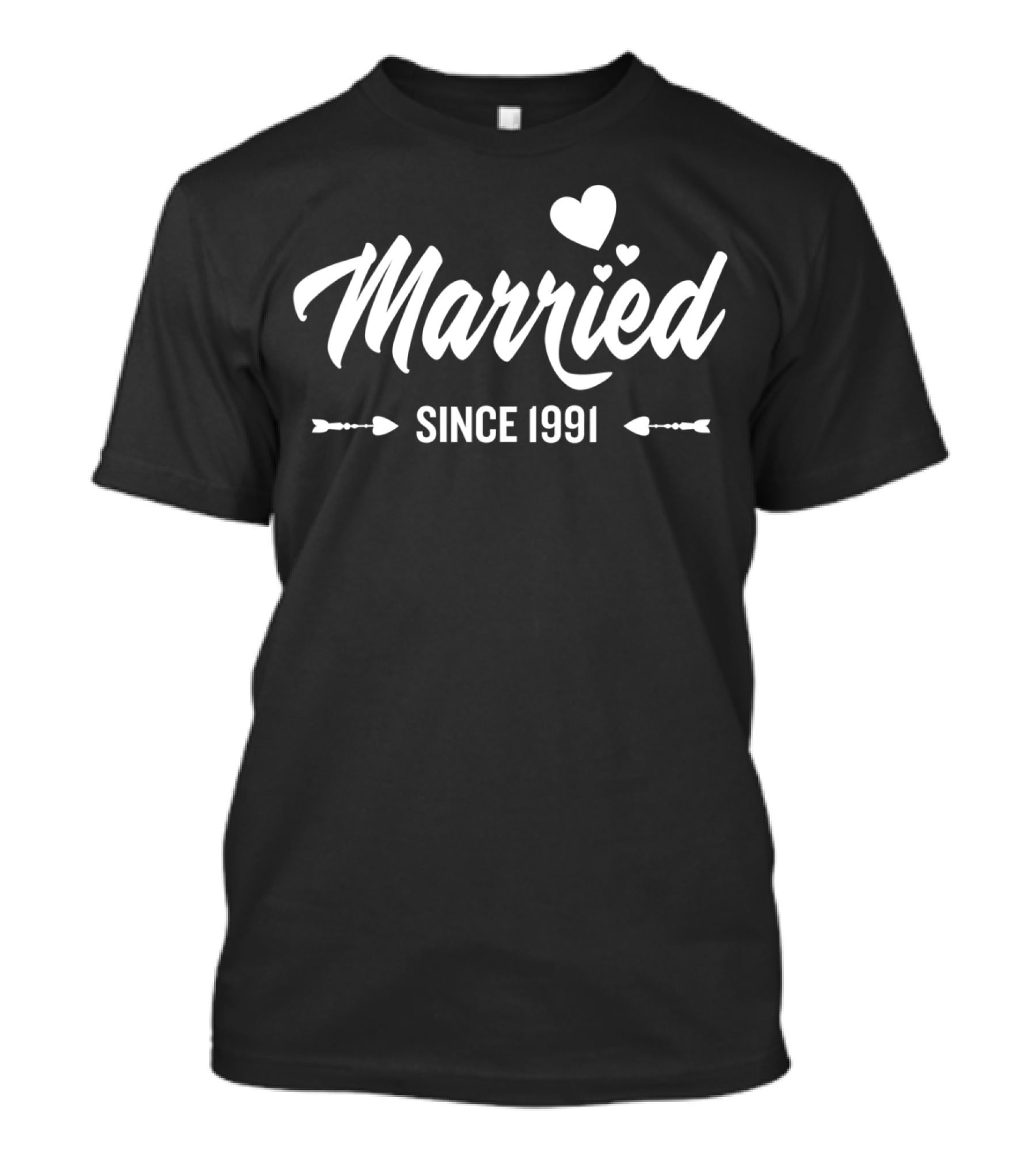 Married Since 1991 Love Heart Anniversary 29 Years T-Shirt