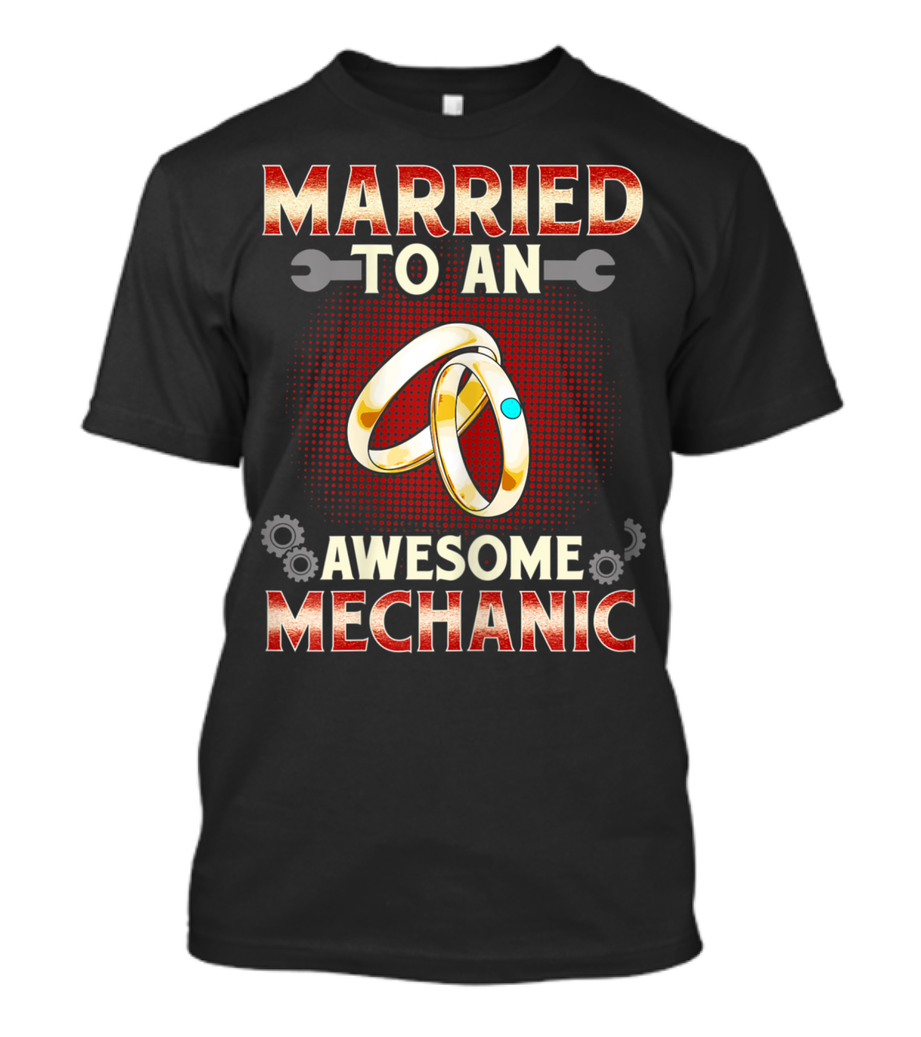 Married To An Awesome Mechanic With Rings And Wrenches T-Shirt