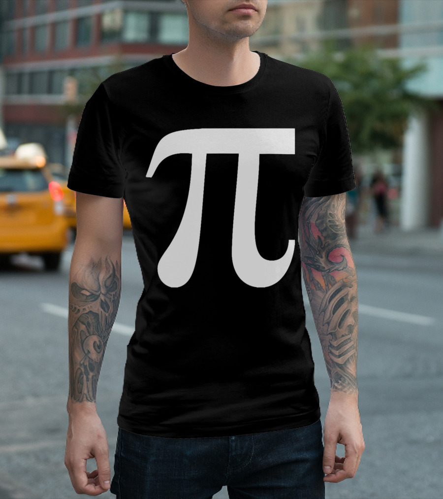Pi Symbol White Mathematical Constant T-Shirt