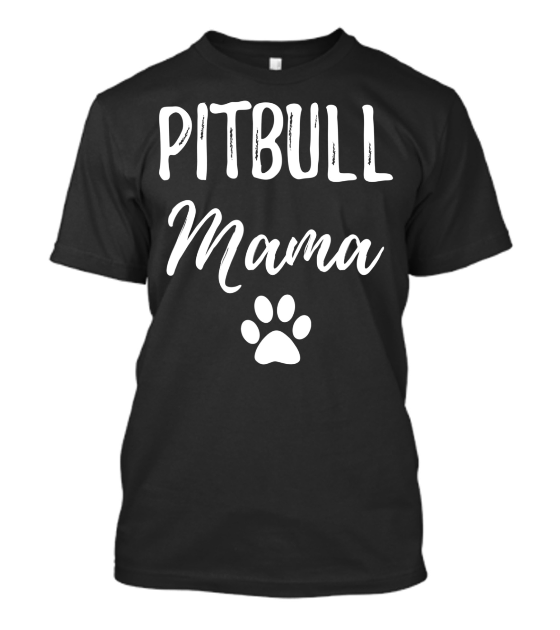 Pitbull Mama Funny Dog Paw Prints T-Shirt
