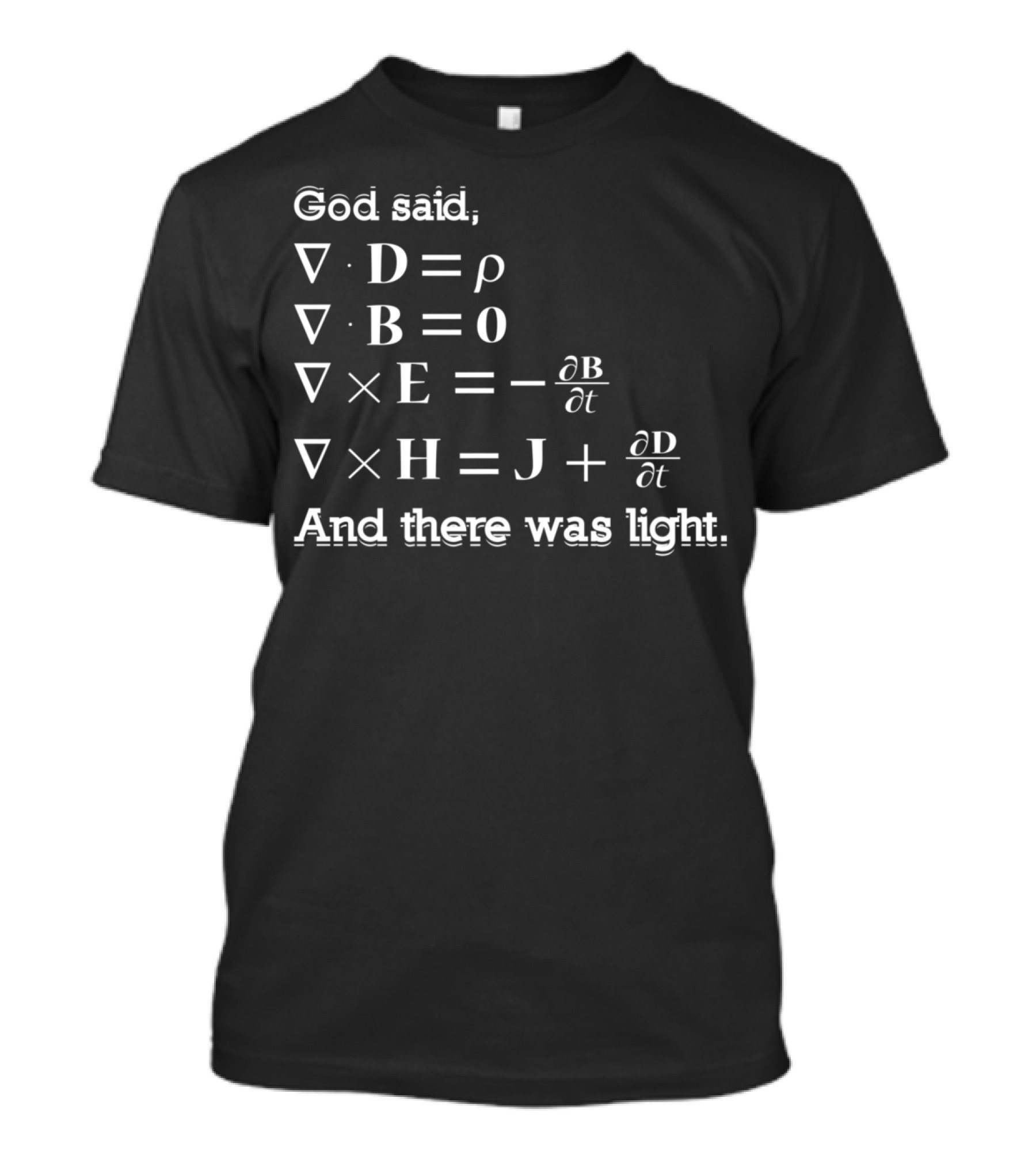 God Said Maxwell's Equations And There Was Light T-Shirt