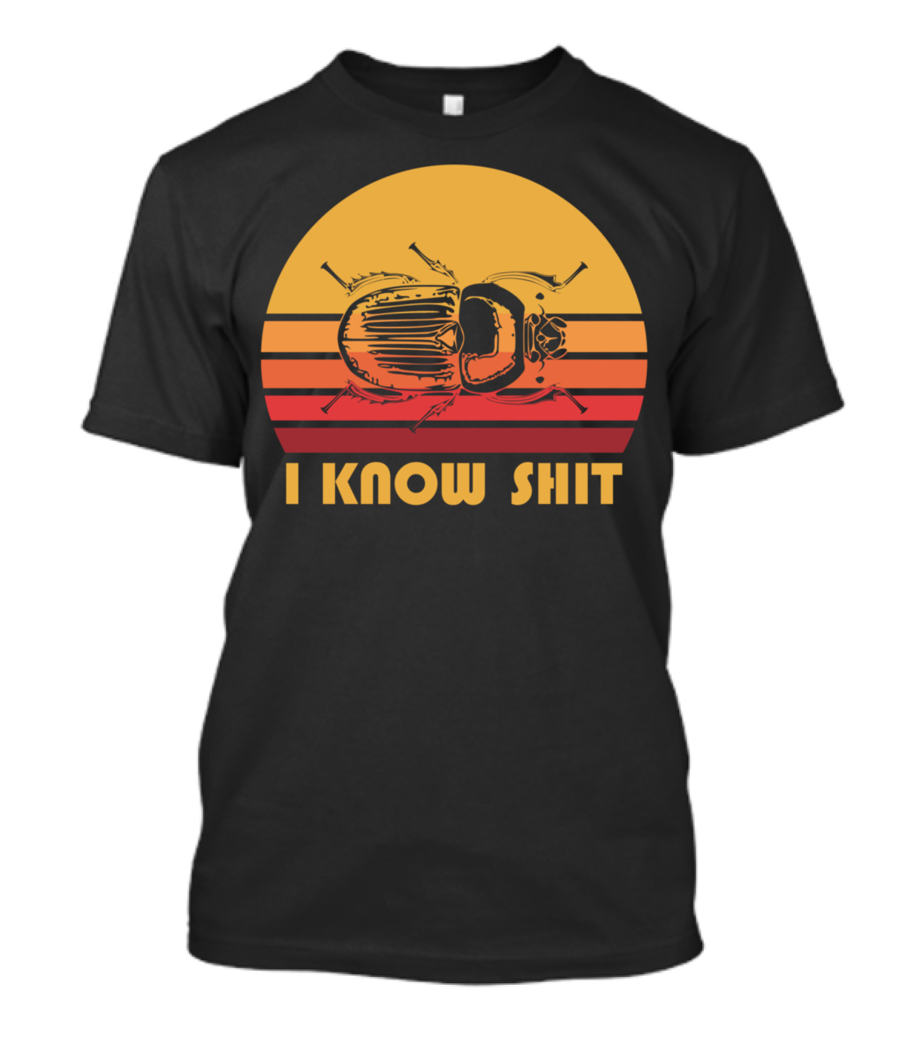 Retro Beetle I Know Shit Vintage Zoology Insect Pun T-Shirt