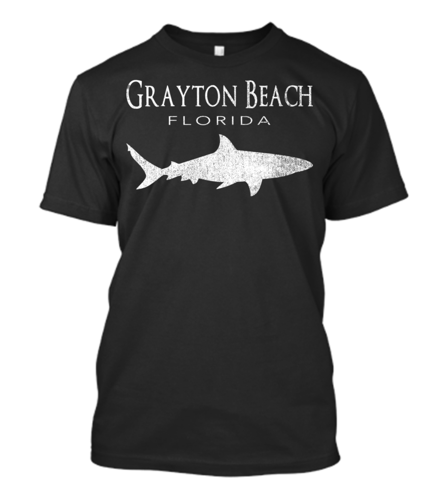Grayton Beach Florida Shark Retro T-Shirt