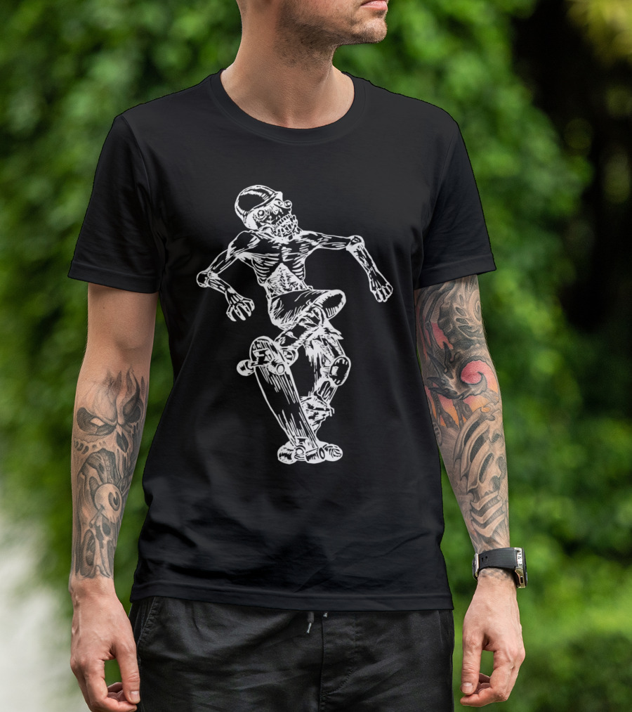 Seembo Zombie Skater On Skateboard Skateboarding T-Shirt