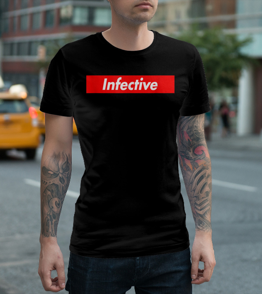 Infective Bold Red Box Minimalist T-Shirt