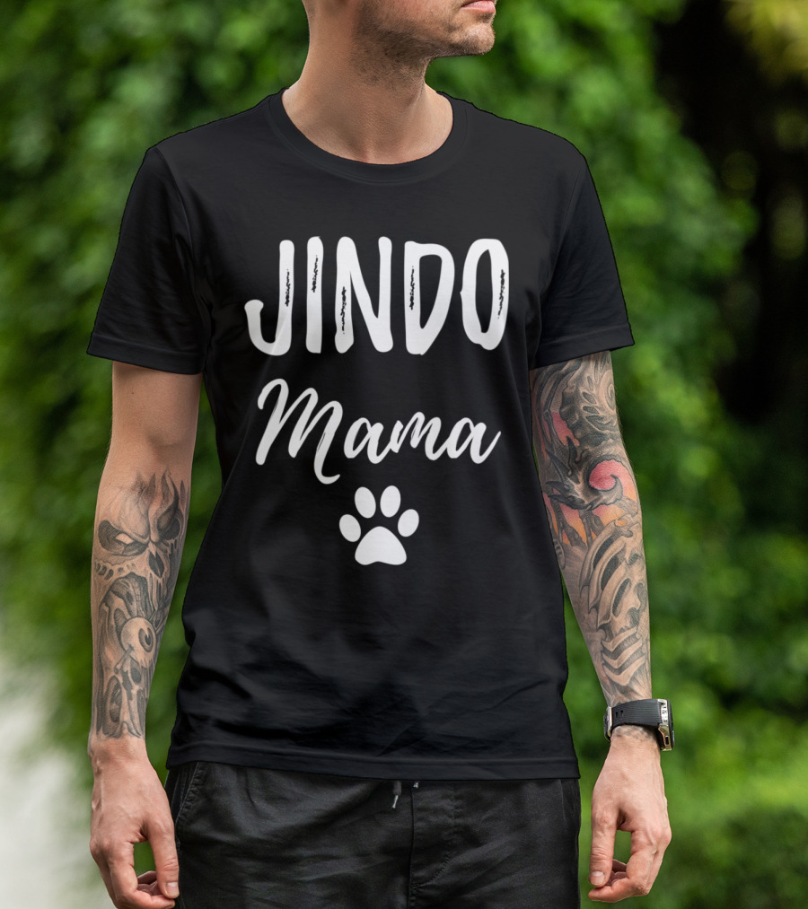 Jindo Mama Paw Print T-Shirt