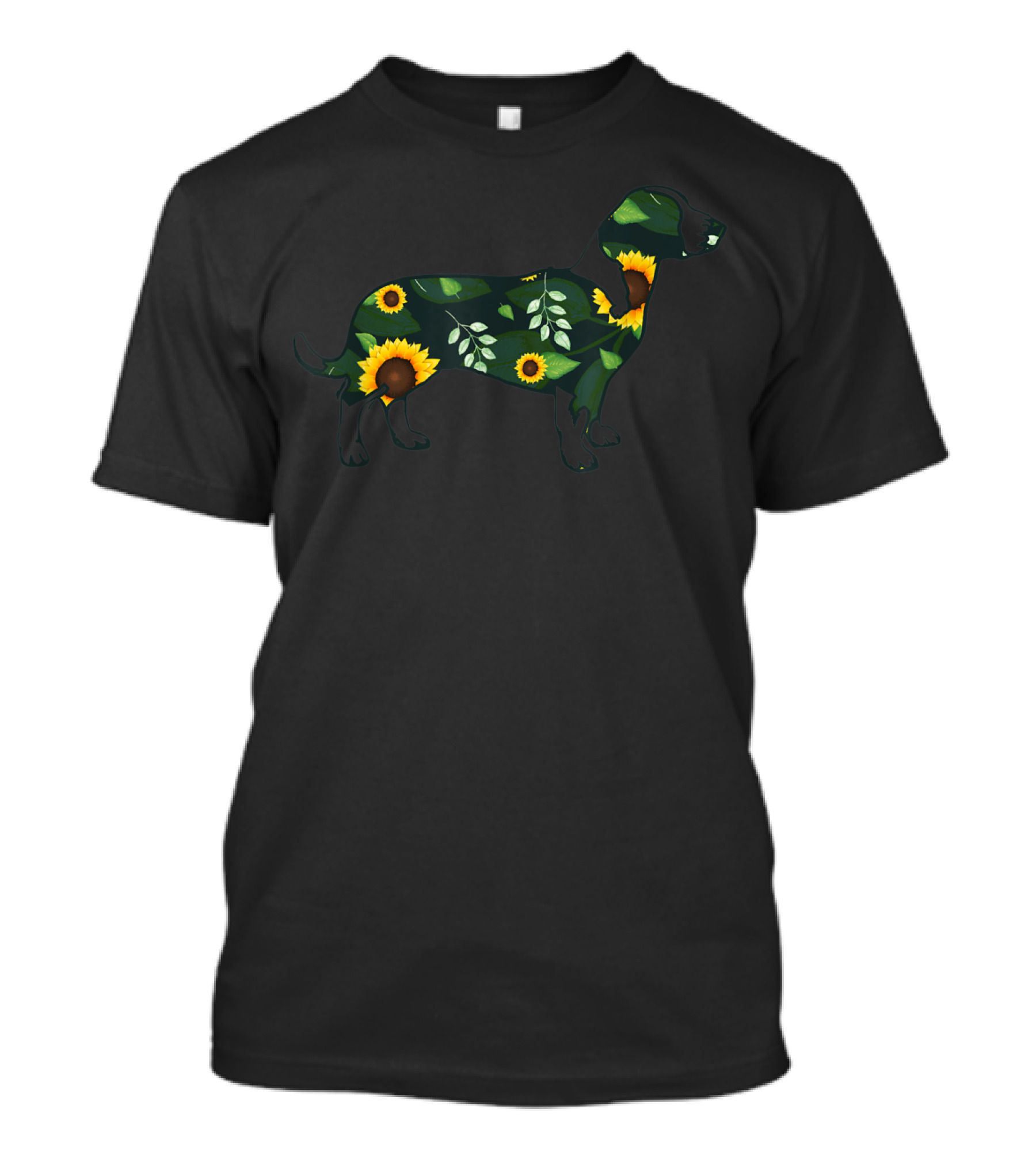 Drever Sunflower Girl Floral Dog Pup Hawaiian T-Shirt