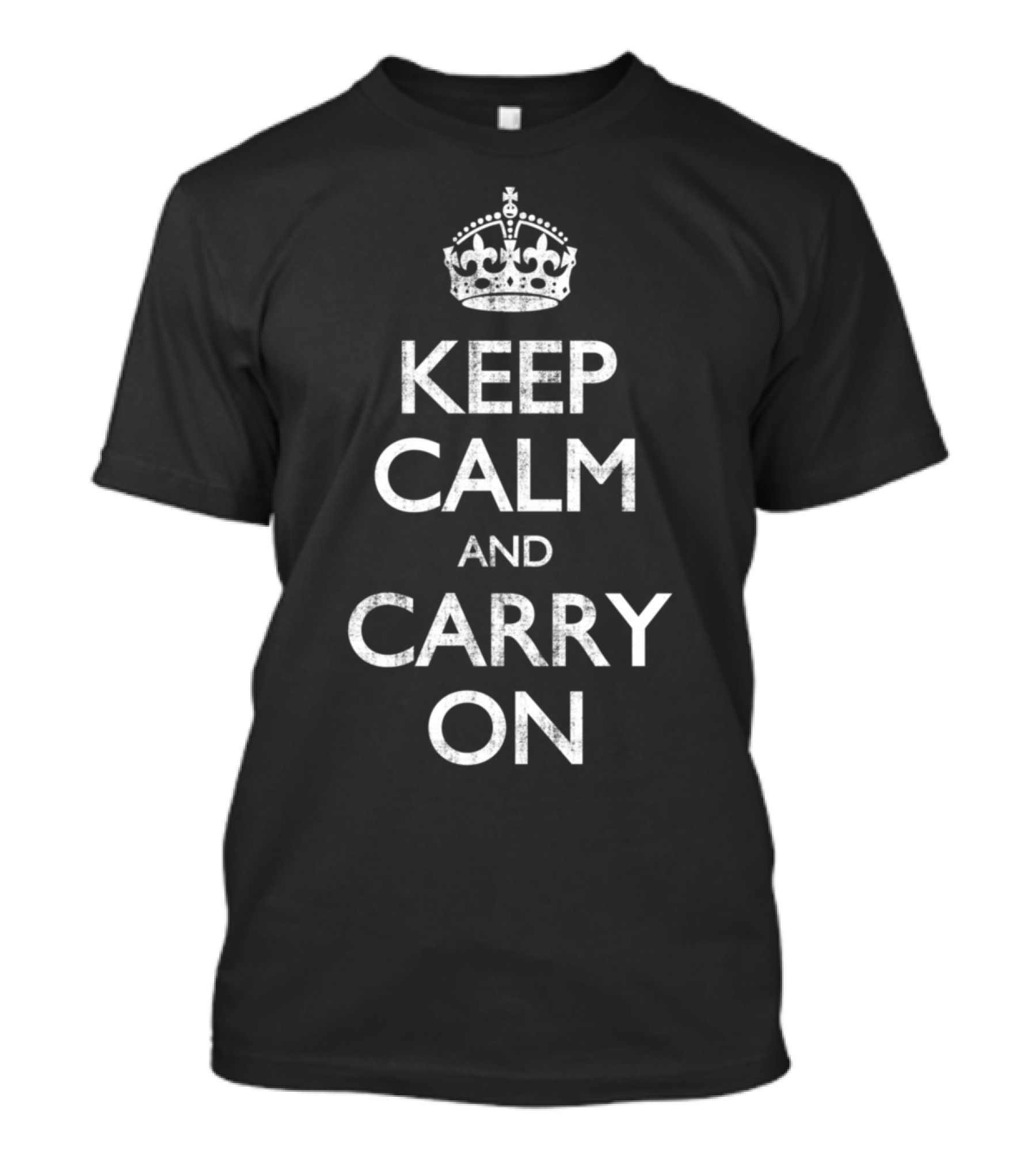 Vintage Keep Calm And Carry On Crown T-Shirt