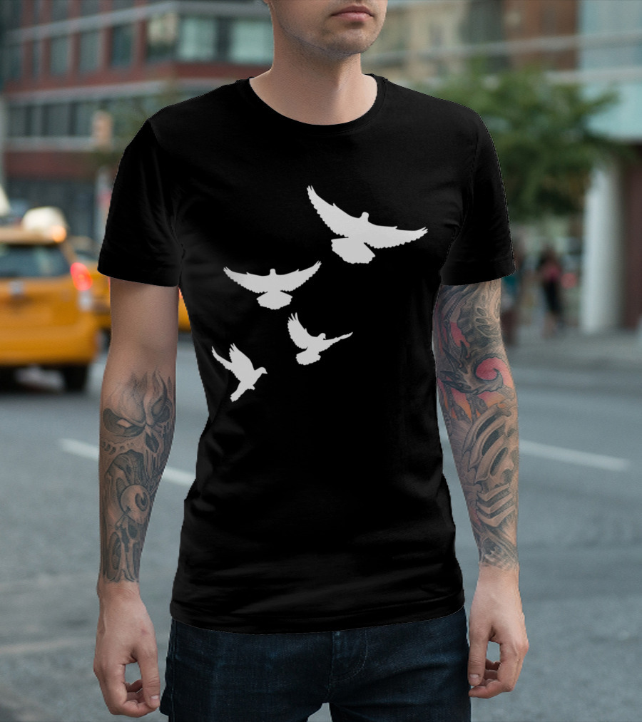 Flying Doves White T-Shirt