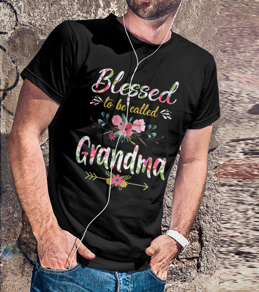 Blessed To Be Called Grandma Floral T-Shirt