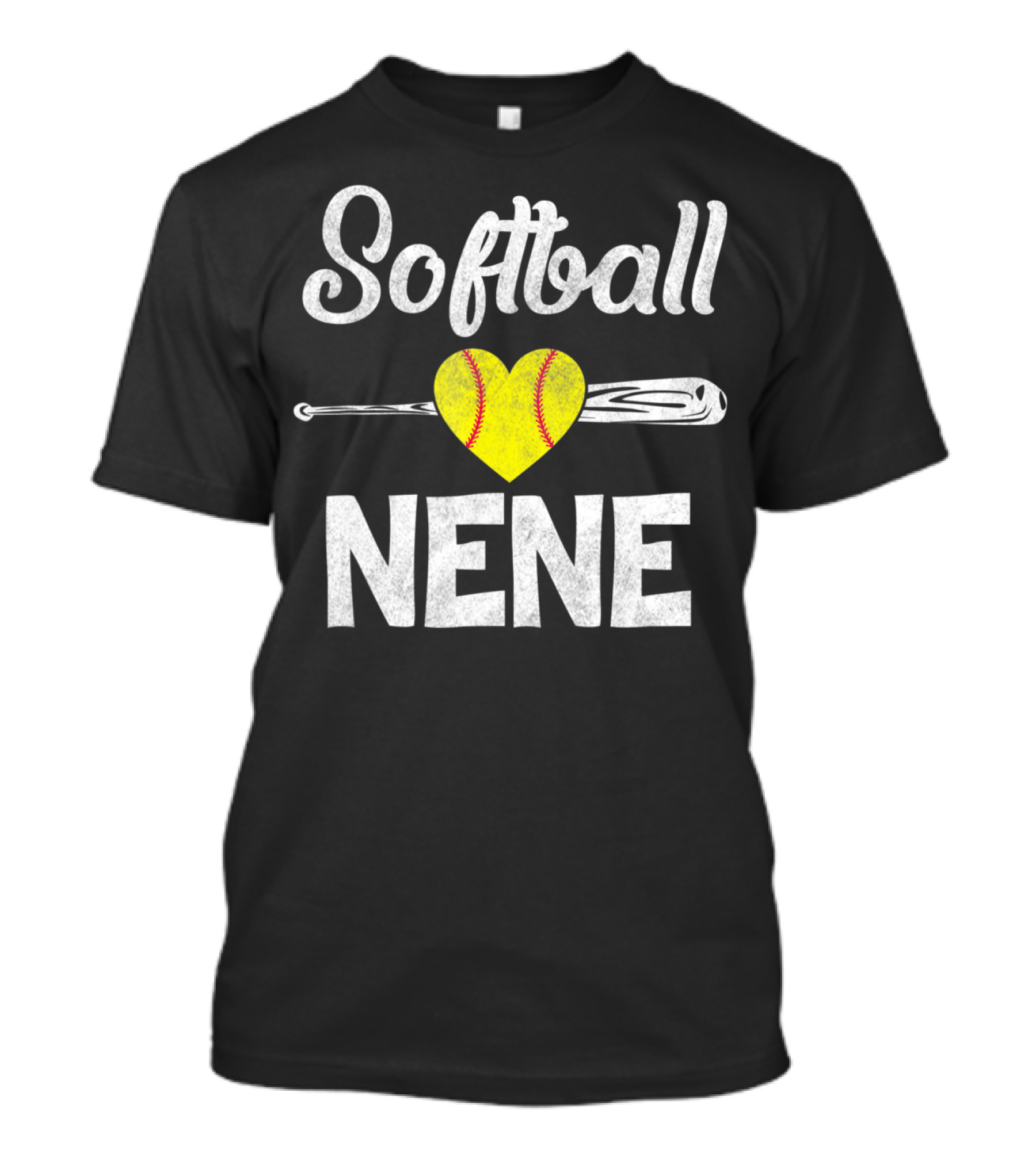 Softball Love Heart Bat Nene T-Shirt