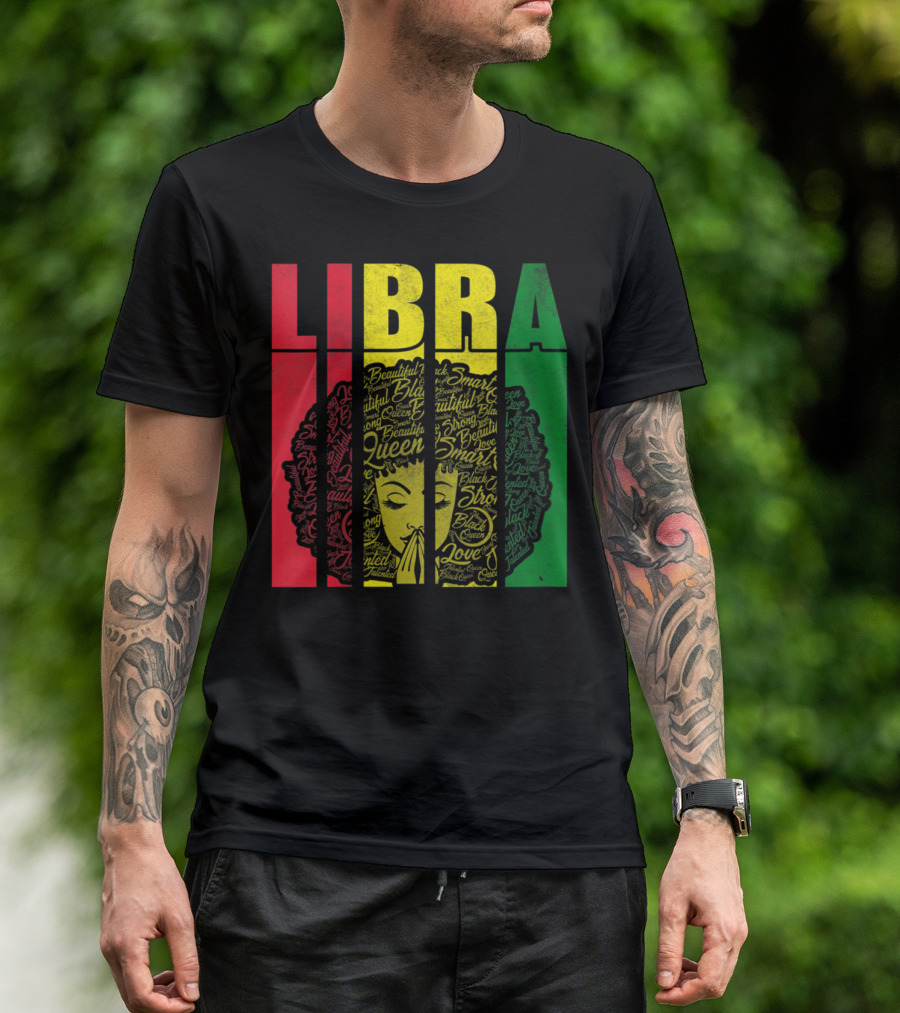 Libra Girl Jamaican Black Queen Rasta Colors Beautiful Smart Strong Love T-Shirt