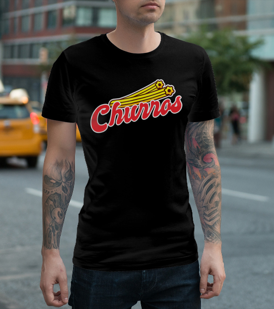 Funny Churros Spanish Sweet Pastry Comic T-Shirt