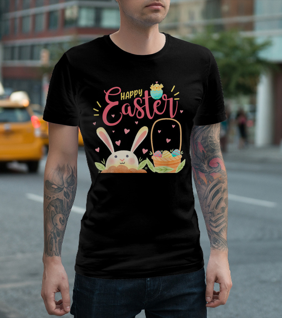 Happy Easter Bunny Easter Egg Hunt Christian Girl T-Shirt